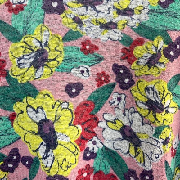 LuLaRoe Duster Cardigan Large Long Sleeve Floral Print Long Linen Blend Womens - Picture 7 of 9